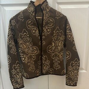 Handmade Brown and Cream Patterned Jacket